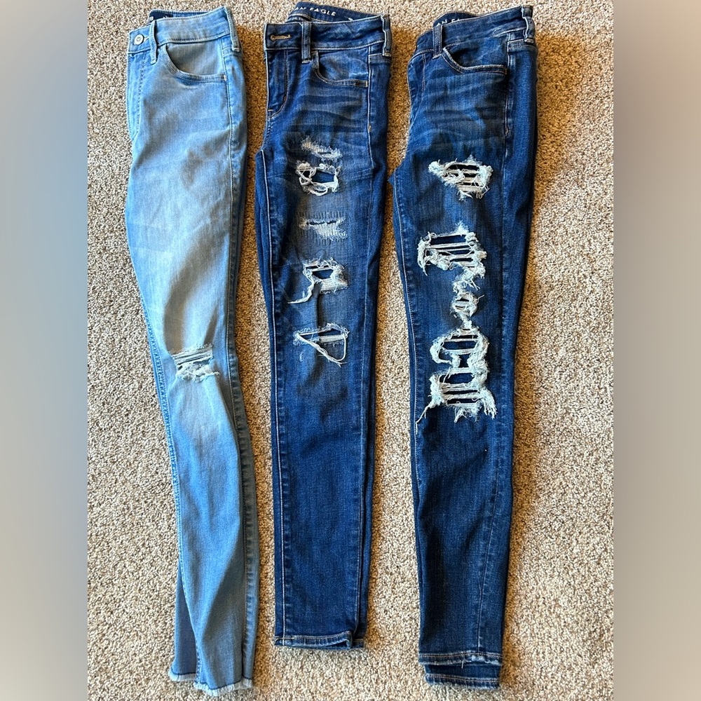 American eagle and Hollister jeans